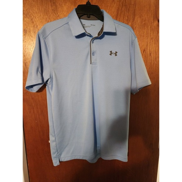 Under armour Other - Under Armour  Loose Fit Polo Shirt Mens Size M Light Blue Golf Short Sleeve